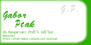 gabor ptak business card